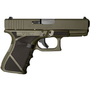 Weapon Works UI1950203-228082 G19 Gen3 Compact Frame 9mm Luger 15+1 4.02 in Black Steel Barrel, OD Green Serrated Steel Slide, OD Green w/ Diamond Stippling Polymer Frame w/Picatinny Rail, USA Made, Pistol - Weapon Works