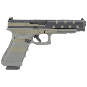 Glock PI3530104-OP G35 Gen5 Competition 40 S&W Caliber with 5.31 in Barrel, 15+1 Capacity, Overall Operator Flag Cerakote Finish, Rough Textured Interchangeable Backstraps Grip