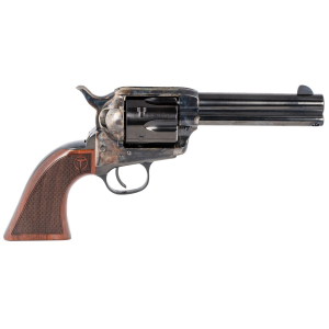 TAYLORS & Company 550180 Smoke Wagon 357 Mag Caliber With 4.75 In Blued Finish Barrel, 6rd Capacity Blued Finish Cylinder, Color Case Hardened Finish Steel Frame & Checkered Walnut Grip , Revolver
