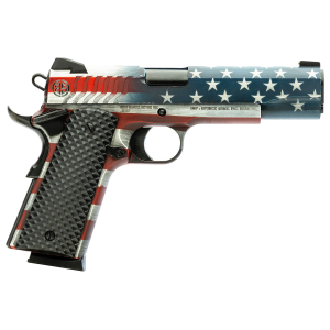 Gforce Arms BS9SUSA Balistik Defense Adam Full Size 9mm Luger 9+1 4.38 in Black Steel Barrel, USA Flag Cerakote Slide Steel Frame w/Beavertail, Black Rubber Grips - Gforce Arms