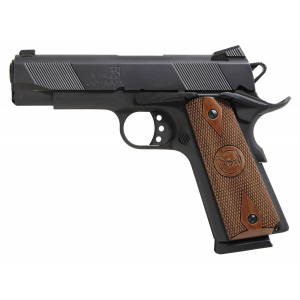 Iver Johnson Arms HAWK Hawk Commander 45 ACP 8+1 4.25 Black Steel Barrel/Matte Blued Serrated Slide & Steel Frame w/Beavertail Checkered Double Diamond Walnut Grips Right Hand