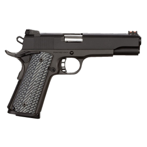 Rock Island 51486 Rock Ultra FS 45 ACP Caliber with 5 in Barrel, 8+1 Capacity, Overall Black Parkerized Finish Steel, Beavertail Frame, Serrated Slide & Black/Gray G10 Grip, Pistol - Armscor Firearms