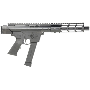Tactical Superiority SIATAC09085 Tac-9 9mm Luger 8.50 in 416 Stainless Steel Barrel, Steel Receiver w/Nitride Finish, Aluminum Lower Receiver w/Black Hard Coat Anodized Finish, Picatinny Rail End Cap, Black A2 Grip, Compatible w/Glock, Magazines, Pis