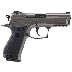 SAR USA K245CST K2 45C Compact Frame 45 ACP 13+1, 4.20 in Black Steel Barrel, Black Serrated Stainless Steel Slide, Black Steel Frame w/Beavertail & Picatinny Rail, Black Polymer Grip, Firing Pin/Hammer/Manual Safety, Right Hand, Pistol