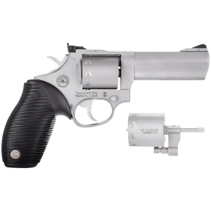TAURUS 2992049 Tracker 992 22 Lr Or 22 Wmr 9rd 4 In Barrel, Overall Matte Finish Stainless Steel & Black Ribber Grip Includes Cylinder , Revolver