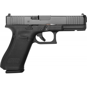 Glock UA175S301AB G17 Gen5 9mm Luger 4.49 in 10+1 Black Black nDLC Steel with Front Serrations Slide Black Rough Texture Interchangeable Backstraps Grip AmeriGlo Sights - Glock