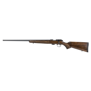 CZ-USA 02390 CZ 457 American Full Size 22 LR 5+1 24 in Black Nitride Black Nitride Steel Receiver Turkish Walnut Fixed American Style Stock Left Hand, Rifle