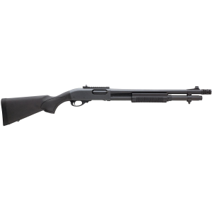 REM Arms Firearms R81198 870 Express Tactical 12 Gauge with 18.50 in Barrel, 3 in Chamber, 6+1 Capacity, Matte Blued Metal Finish, Matte Black Synthetic Stock & Ghost Ring Sight Right Hand (Full Size) Includes RemChoke, Shotgun