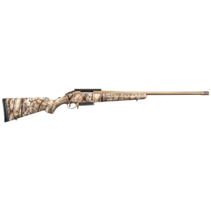 Ruger 26923 American Full Size 7mm-08 Rem 3+1 22 Burnt Bronze Cerakote Threaded Barrel, Burnt Bronze Cerakote Steel Receiver w/Pic Rail, Go Wild Camo I-M Brush Fixed Synthetic Stock, Right Hand, Rifle