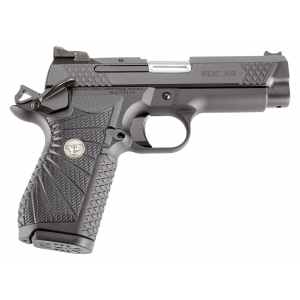 Wilson Combat EDCXCP9A 1911 EDC X9 9mm Luger 4 in 15+1 Black Armor-Tuff Aluminum Frame Black Stainless Steel Slide with Black G10 Grip Ambi Thumb Safety