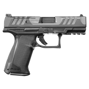 Walther Arms 2871831 PDP F-Series 9mm Luger 10+1 4 in Black Steel Barrel, Black Optic Ready/Serrated Slide, Black Polymer Frame w/Picatinny Rail, Black Performance Duty Texture Grips, Pistol