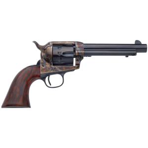 TAYLORS & Company 550805 1873 Cattleman 22 Lr Caliber With 4.75 In Blued Finish Barrel, 12rd Capacity Blued Finish Cylinder, Color Case Hardened Finish Steel Frame & Walnut Grip , Revolver