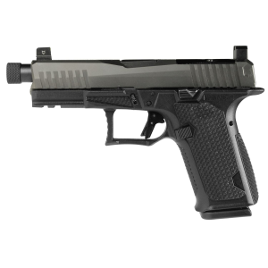 Lone Wolf Distributors Dusk19, Striker Fired, Semi-auto, Polymer Frame Pistol, Compact, 9mm, 4.6 in Threaded Black Barrel, Matte Finish, Black Slide and Gray Frame, RMR Compatible Optic Cut, Front Nig