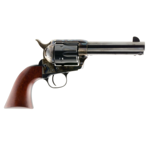TAYLORS & Company 550887 1873 Cattleman Sao 45 Colt (lc) Caliber With 4.75 In Blued Finish Barrel, 6rd Capacity Black Finish Cylinder, Color Case Hardened Finish Steel Frame & Walnut Grip , Revolver