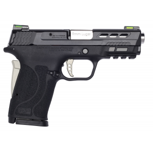 Smith & Wesson 13226 M&P Shield EZ Performance Center 9mm Luger 3.83 in 8+1 Matte Black Black Polymer Grip No Thumb Safety Silver Anodized Ported Barrel - Smith And Wesson