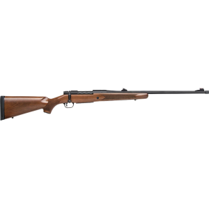 Mossberg 28121 Patriot 300 Win Mag Caliber with 3+1 Capacity, 24in Fluted Barrel, Matte Blued Metal Finish, Walnut Stock  Adjustable Fiber Optic Sights Right Hand (Full Size)