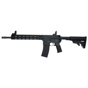 Tippmann M4-22 Elite, Semi-auto Rifle, AR, 22 LR, 16 in Barrel, Aluminum MLOK Handguard, Matte Finish, Black, M4 Collapsible Stock, Front/Rear Flip Sights, 1 Mag, 25 Rounds A101032