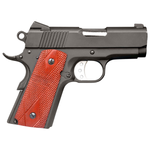 Global Defense GDTIBK453 Titan 45 ACP 7+1 3.13in Barrel, Overall Matte Black Finish, Serrated Steel Slide, Checkered Wood Grip, Manual Safety