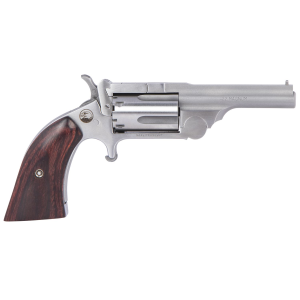 North American Arms 22MCR250 Ranger II 22 LR or 22 WMR Caliber with 2.50 in Barrel, 5rd Capacity Cylinder, Overall Stainless Steel Finish & Rosewood Boot Grip Includes Cylinder , Revolver