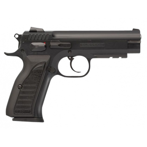 TANFOGLIO Ifg Tf-combat-9 Combat 9mm Luger Caliber With 4.40in Barrel, 16+1 Capacity, Overall Black Finish Steel, Picatinny Rail/beavertail Frame, Serrated Slide Polymer Grip