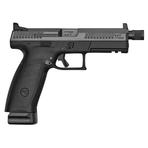 CZ-USA 89543 P-10 F 9mm Luger 5.11 in 21+1 Black Polymer Frame Black Steel Slide Black Interchangeable Backstrap Grips High Fixed Sights Reversible Mag Release