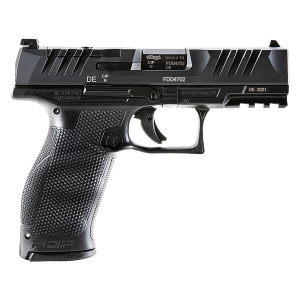 Walther Arms 2854694 PDP Full Size 9mm Luger 10+1 4 in Black Polygonal, Rifled Barrel, Black Optic Ready/Serrated Slide, Black Polymer Frame w/Picatinny Rail, Black Performance Duty Texture Grips, Pistol
