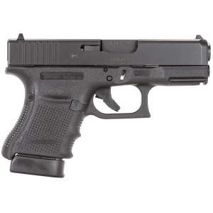 Glock PG3050201 G30 Gen4 Sub-Compact 45 ACP 10+1 3.78 in Black Polygonal, Rifled Barrel, Matte Black Serrated Slide, Black Polymer Frame w/Picatinny Rail, Black Textured Finger Grooved w/Interchangeable Backstrap Grip, Right Hand, Pistol