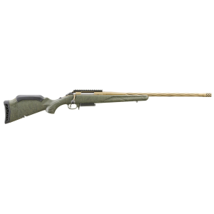 Ruger 46943 American Predator Gen II 30-06 Springfield 4+1 22 in Burnt Bronze Cerakote Spiral Fluted/Threaded Barrel, Picatinny Rail Steel Receiver, Green Splatter Adjustable Synthetic Stock