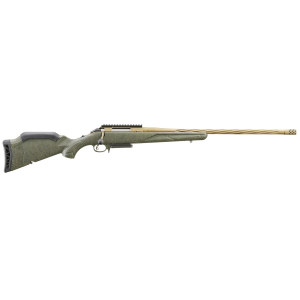 Ruger 46944 American Predator Gen II 270 Win 4+1 22 in Burnt Bronze Cerakote Spiral Fluted/Threaded Barrel, Picatinny Rail Steel Receiver, Green Splatter Adjustable Synthetic Stock