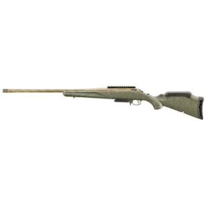 Ruger American Generation II, Predator, Bolt Action Rifle, 6MM Creedmoor, 22 in Spiral Fluted Barrel, 1:7.7 Twist, Threaded 5/8x24, Muzzle Brake, Cerakote Finish, Burnt Bronze, Green Splatter Syntheti