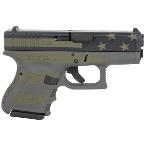 Glock PI2750204OP G27 Gen3 Subcompact 40 S&W Caliber with 3.43 in Barrel, 9+1 Capacity, Overall Operator Flag Cerakote Finish, Serrated Slide, Finger Grooved Rough Texture Polymer Grip & Fixed Sights - Glock