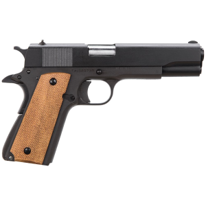 Taylors & Company 230003 1911 45 ACP Caliber with 5 in Barrel, 7+1 Capacity, Overall Black Parkerized Finish Steel, Beavertail Frame, Serrated Steel Slide & Checkered Walnut Grip, Pistol