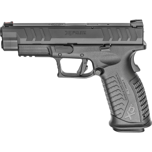 Springfield XDM, Elite, Striker Fired, Semi-automatic, Polymer Frame Pistol, Full Size, 9MM, 4.5 in Barrel, Melonite Finish, Black, Fiber Optic Front Sight and Tactical Rack U-Dot Rear Sight, 20 Rounds, 2 Magazines XDME9459BHC