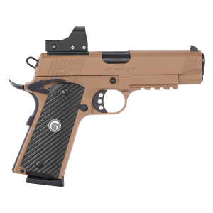 EAA GIRSAN 390075 MC1911 C TV Carry Frame 45 ACP 8+1, 4.40 in Black Steel Barrel, Desert Earth Serrated Slide & Steel Frame w/Beavertail & Picatinny Rail, EAA Far-Dot, Pistol