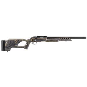 Ruger 8360 American Rimfire Target Full Size 22 LR 10+1 18 in Satin Blued Threaded Bull Barrel, Satin Blued Steel Receiver, Thumbhole Black Wood Stock, Right Hand, Rifle