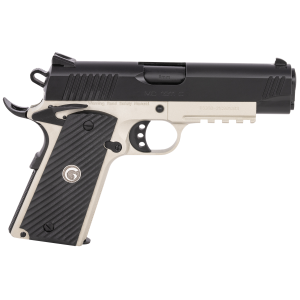 EAA GIRSAN 390052 MC1911 Commander Carry 9mm Luger 9+1 4.40 Black Steel Barrel, Blued Serrated Slide, Matte Gray Steel Frame w/Accessory Rail & Beavertail, Checkered Laminate Grips Ambidextrous