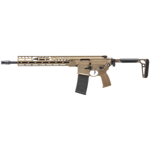 Sig Sauer RMCX556N16BLT MCX Spear LT 5.56x45mm NATO 16 in 30+1, Coyote, OEM Grip/Folding Stock, Rocksett Sig QD Suppressor Ready Flash Hider, Adj. Gas Block
