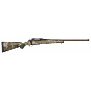 Mossberg 28091 Patriot Predator 6.5 PRC Caliber with 4+1 Capacity, 24in Threaded/Fluted Barrel, Patriot Brown Cerakote Metal Finish  TrueTimber Strata Synthetic Stock Right Hand (Full Size)