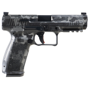Canik HG5636DGYDN Mete SFT 9mm Luger 4.46 in 20+1/18+1, Dark Gray Digital, Picatinny Rail Frame, Serrated Optic Cut Slide, Interchangeable Backstrap Grip, Case Holster Included