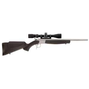 CVA Scout Takedown Compact Rifle CR4816SSC, 243 Winchester, 20 in Fluted Stainless BBL, Break Open, Syn Black Stock, Stainless Finish, 1 Rds, w/Scope