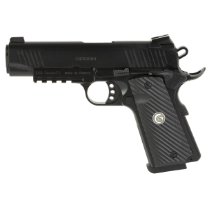 Girsan MC1911C, Semi-automatic, Metal Frame Pistol, Commander Size, 10MM, 4.4 in Barrel, Black, Composite Like G10 Grips, Accessory Rail, Fixed Novak Sights, 9 Rounds, 1 Magazine 390603
