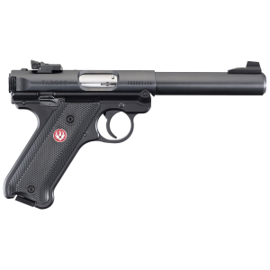 Ruger 40183 Mark IV Target *CA Compliant 22 LR 10+1 5.50 Blued Bull Barrel, Blued Aluminum Frame, Black Checkered Poly Grip, Right Hand, Rimfire Pistol
