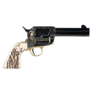Taylors & Company 200064 1873 Cattle Brand 45 Colt (LC) Caliber with 4.75 Blued Finish Barrel, 6rd Capacity Blued Finish Cylinder, Color Case Hardened Finish Steel Frame & Imitation Stag Grip