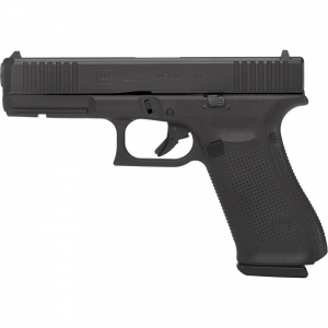 Glock G22515AUT G22 Gen5 40 S&W Caliber with 4.49 in Glock Marksman Barrel, 15+1 Capacity, Overall Black Finish, Serrated nDLC Steel Slide & Rough Texture Interchangeable Backstraps Grip - Glock