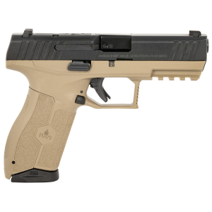 IWI US M9ORP17FDNS MASADA Full Size Frame 9mm Luger 17+1, 4.10 Black Button Rifled Steel Barrel, Black Optic Ready/Serrated Steel Slide, Flat Dark Earth Poly Frame w/Pic Rail, FDE w/Interchangeable Backstrap Grip, Trigger Safety, Ambi, Pistol