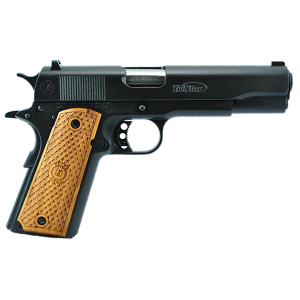 TriStar 85601 American Classic Government 1911 45 ACP 8+1, 5 in Stainless Steel Barrel, Blued Serrated Steel Slide, Blued Steel Frame w/Beavertail, Wood Grip, Pistol