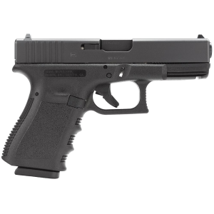 Glock PI2350203 G23 Gen3 Compact 40 S&W 13+1 4.02 in Black Polygonal, Rifled Barrel, Matte Black Serrated Slide, Black Polymer Frame w/Picatinny Rail, Black Textured Finger Grooved Polymer Grip, Right Hand, Pistol