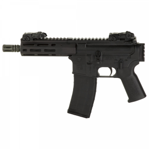 Tippmann M4-22 Micro Compact, Semi-auto Pistol, AR, 22 LR, 7 in Barrel, A2 Birdcage Flash Hider, Matte Finish, Black, Free Float Aluminum M-LOK Handguard, Picatinny Rear Adapter, Front/Rear Flip Sights, 25 Rounds, 1 Mag A101191 - Tippmann Arms Company