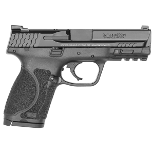 Smith & Wesson 12466 M&P M2.0 *MA Compliant Compact 9mm Luger 10+1, 4 in Black Armornite Stainless Steel Barrel & Serrated Slide, Matte Black Polymer Frame w/Picatinny Rail, Pistol
