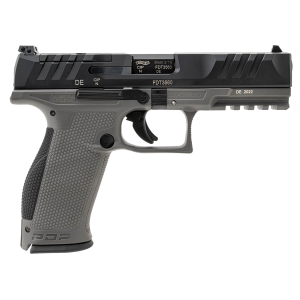 Walther Arms 2858371 PDP 9mm Luger 18+1 4.50 in Black Polygonal, Rifled Barrel, Black Optic Ready/Serrated Slide, Gray Polymer Frame w/Picatinny Rail, Black Performance Duty Texture Grips, Pistol